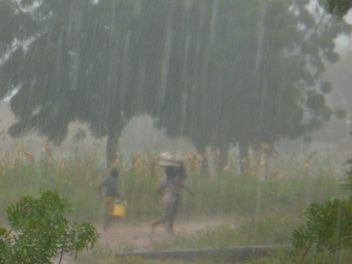 The rainy season which happens